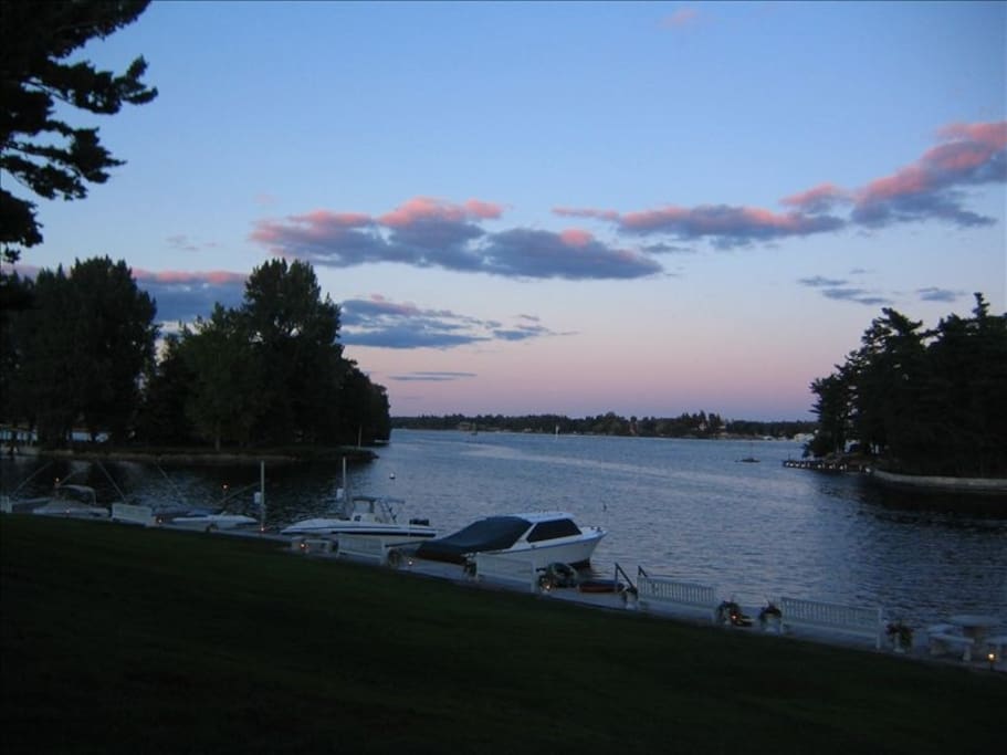 View of Florence and Belle Islands from chalet.