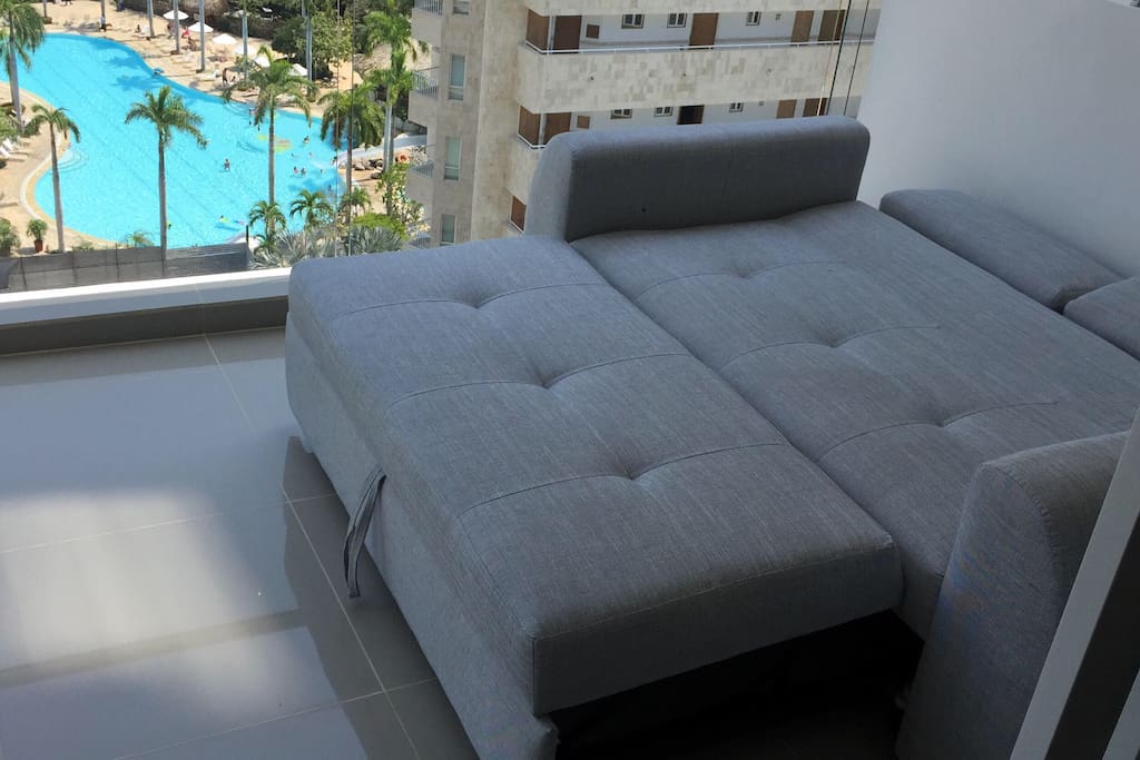Sofa converts into double bed