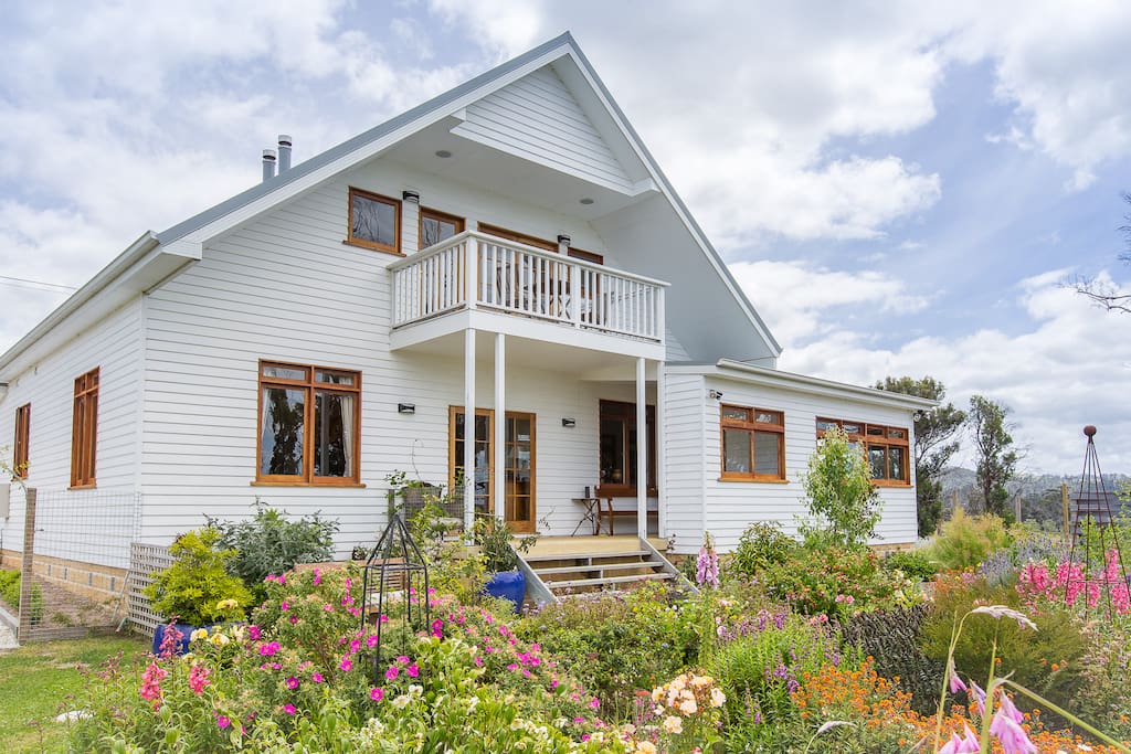 View of the Main Farm House and your top floor studio with Balcony