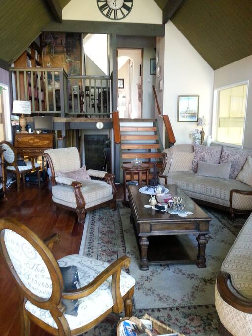 Living Area & gas fire place