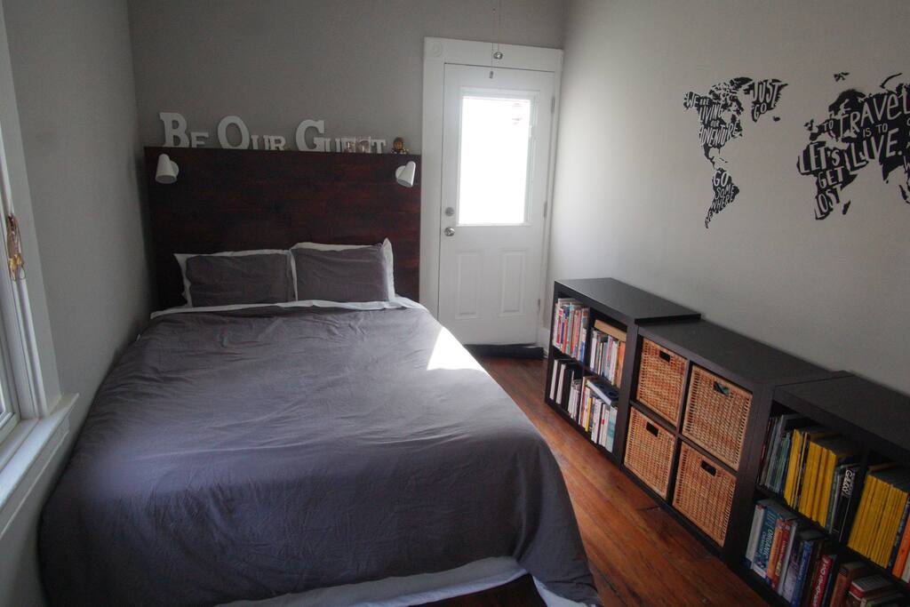 Rest easy in your private queen bed.