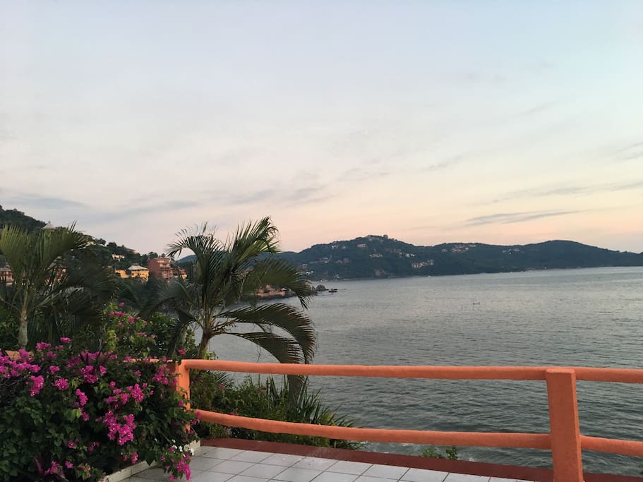 Vista a la bahía en Zihuatanejo