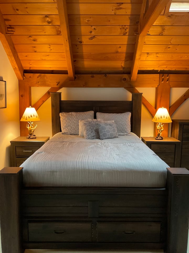 Master bedroom with attached master bath. Queen sized bed 2nd floor. 