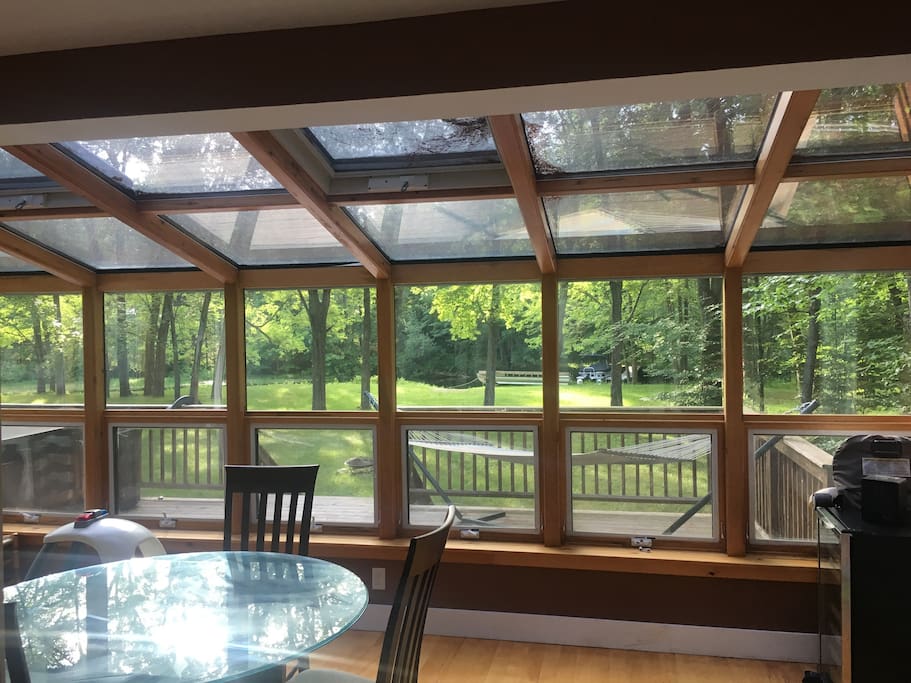 Crooked River views from sunroom