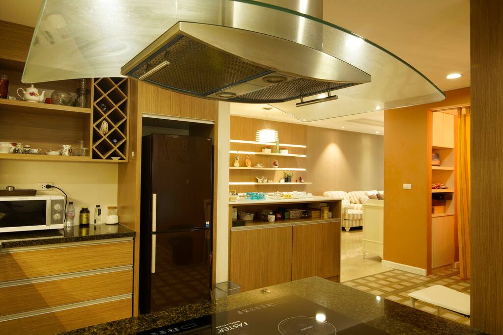 Fully-equipped spacious modern kitchen