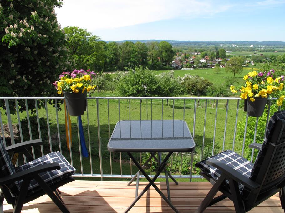 Herrlicher Blick vom Balkon über das Ammertal