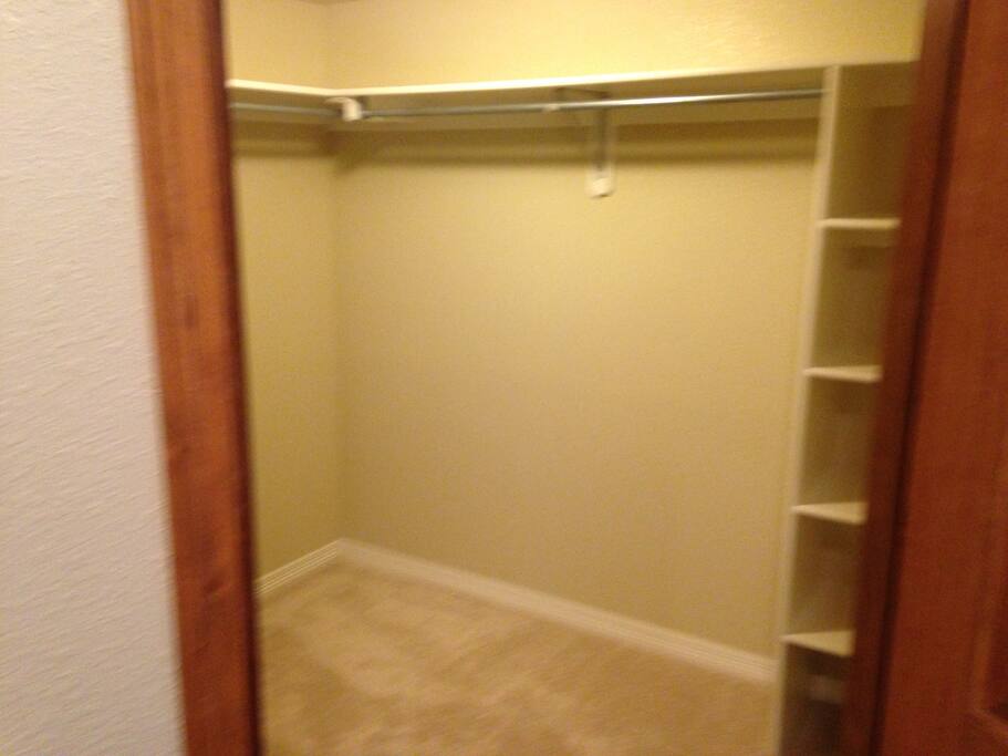 Large closet in bedroom