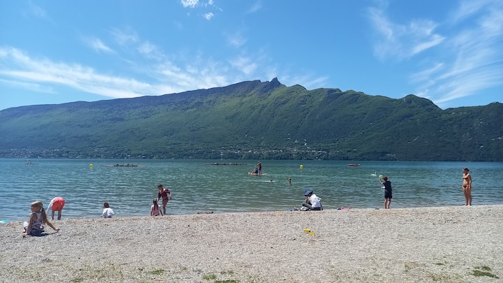 Accès à la plage du Lac du Bourget à 15 min à pied.