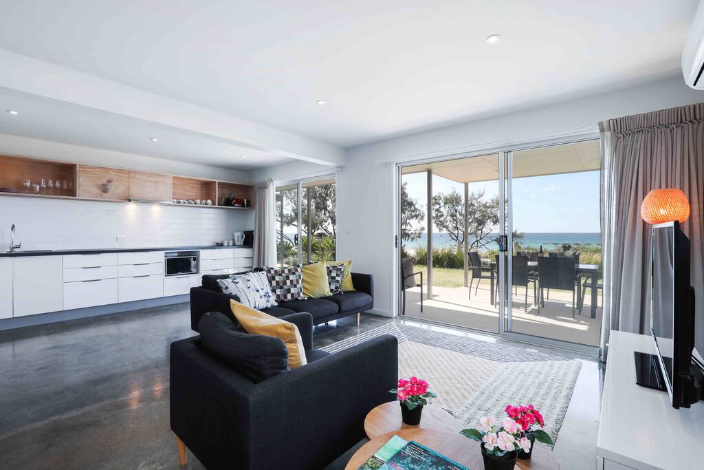 Living room with ocean view