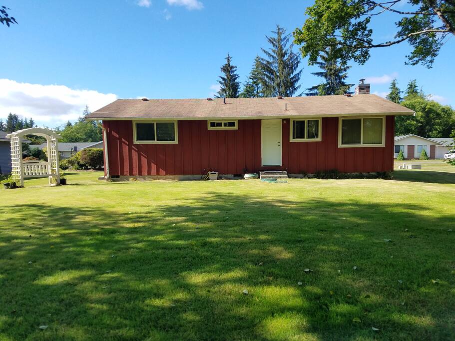 Large backyard
