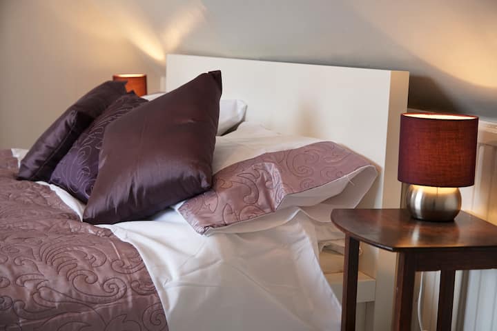 Udobna glavna spavaća soba s bračnim krevetom