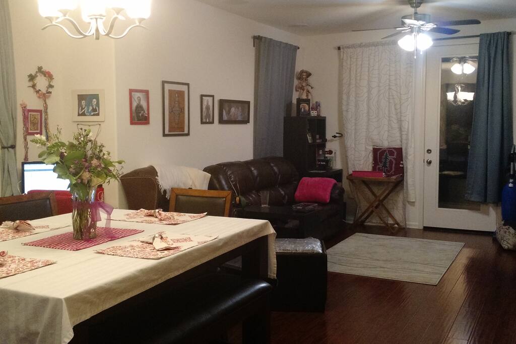 Open concept living room flows into the kitchen. Great for everyone to hang out together!