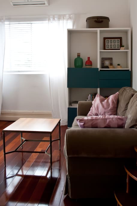 Sofa bed and storage in main