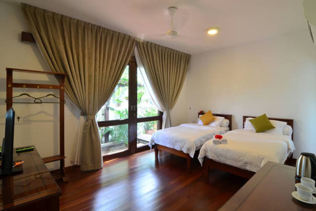 This is our twin room - Which you get depends on availability