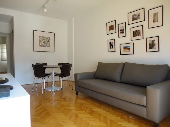 Departamento de 2 ambientes con balcón y vista abierta en Palermo