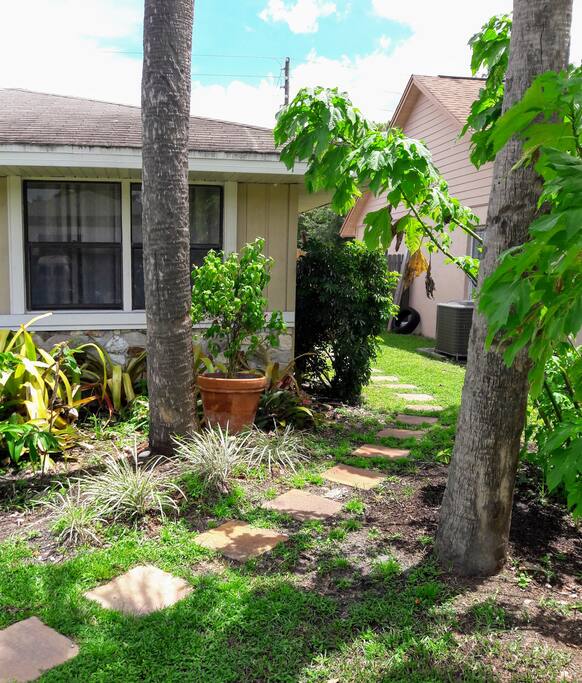 Follow the pathway to your private entrance.