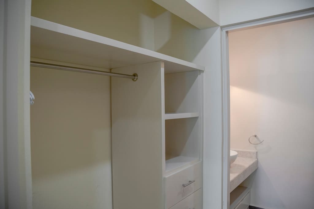 Big closet of the master bed room for all your clothes and luggage.