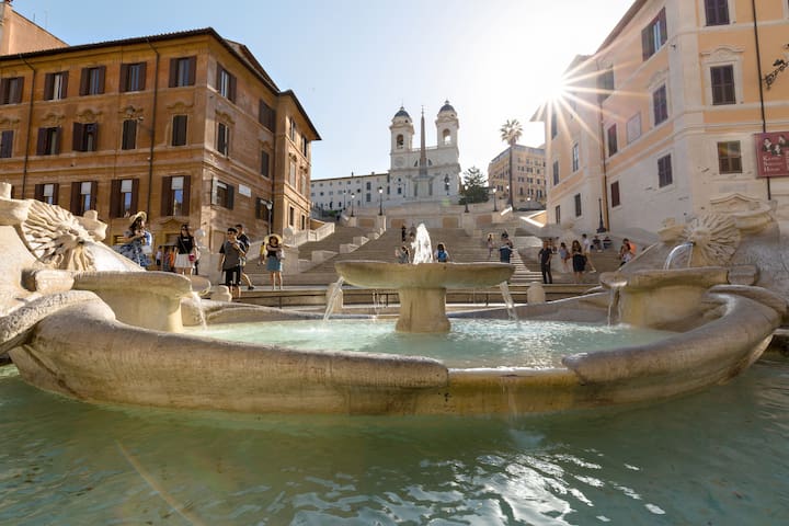 Central between Spanish steps and Trevi fountain