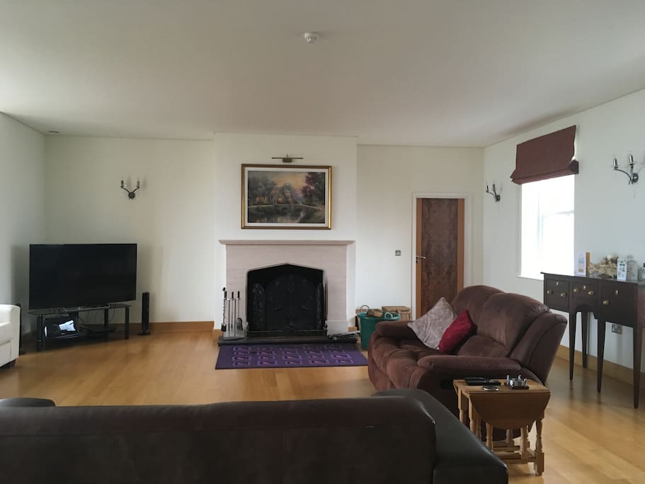 Lounge with large open fire