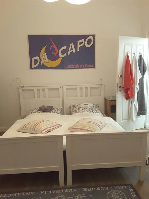gemütliches Doppelschlafzimmer / Betten kann man getrennt aufstellen