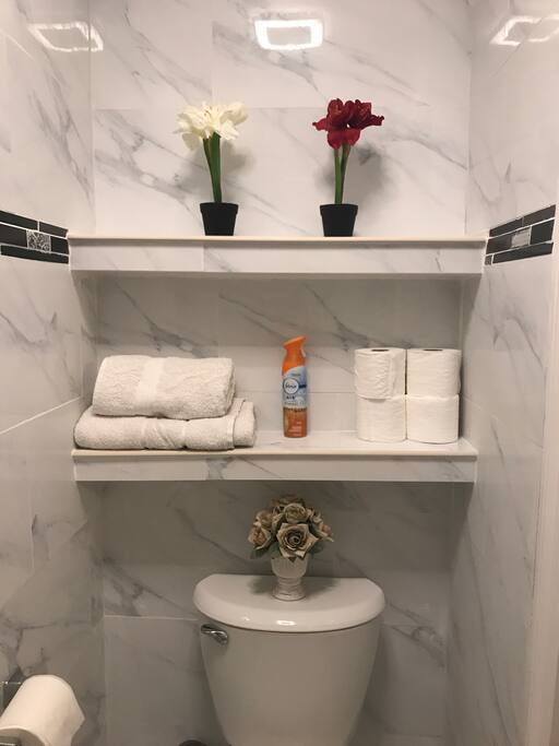 Your own bathroom with all your basic amenities that you will need. You are not sharing this bathroom with anyone.