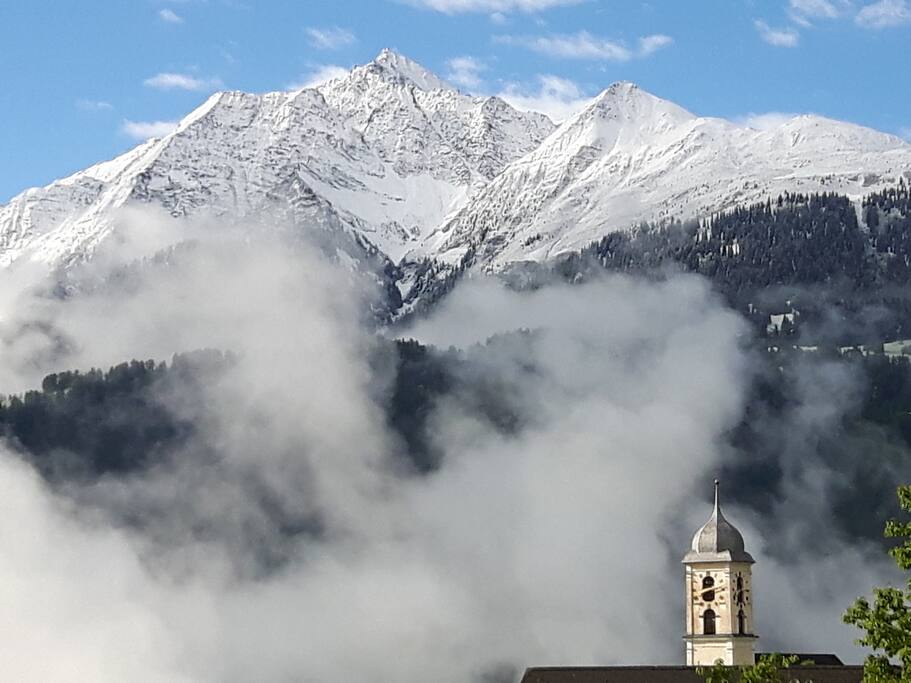 Der erste Schnee,
Aussicht vom Sitzplatz