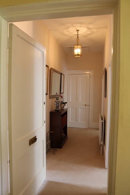 Private door and entrance hall