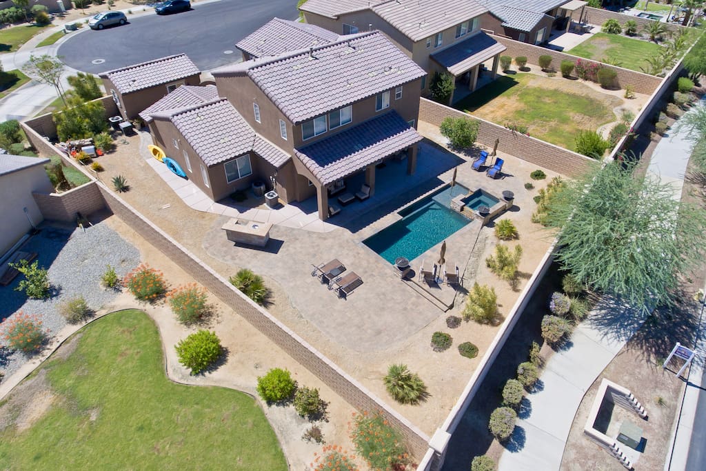 Large Backyard with pool and spa