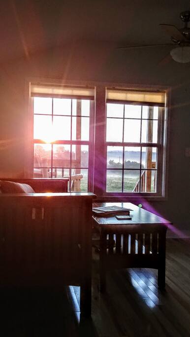 Sunrise view from the cabin