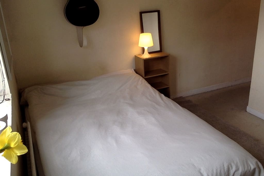 The bedroom.