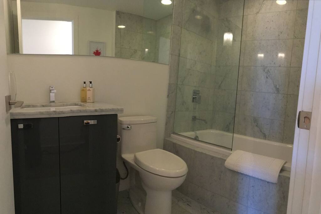 guest washroom on right off entrance hall