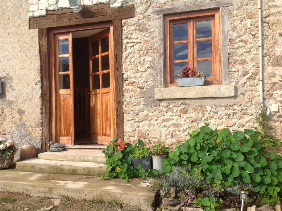 Front door of Gite (note not accessible for wheelchairs)