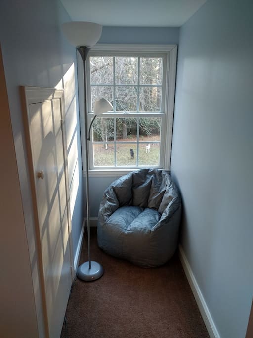 Reading nook in bedroom