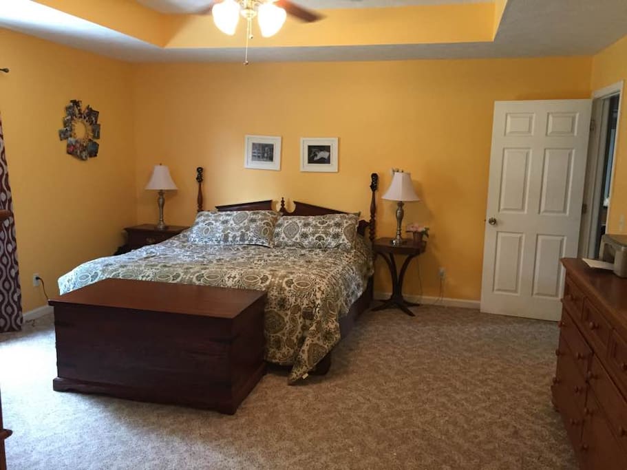 Large master with king sized bed