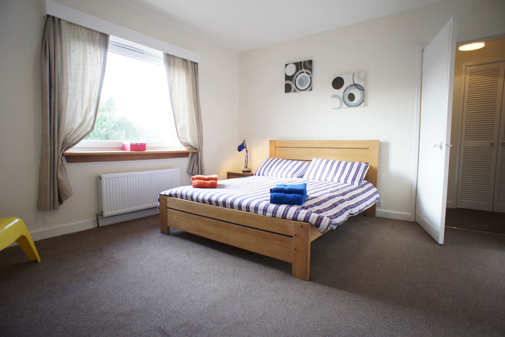 Large double bedroom, with quality bed linen and towels provided