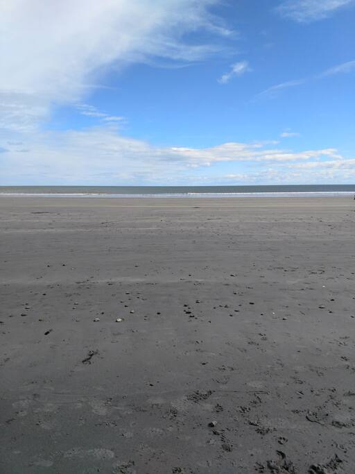 Beach, right across the street