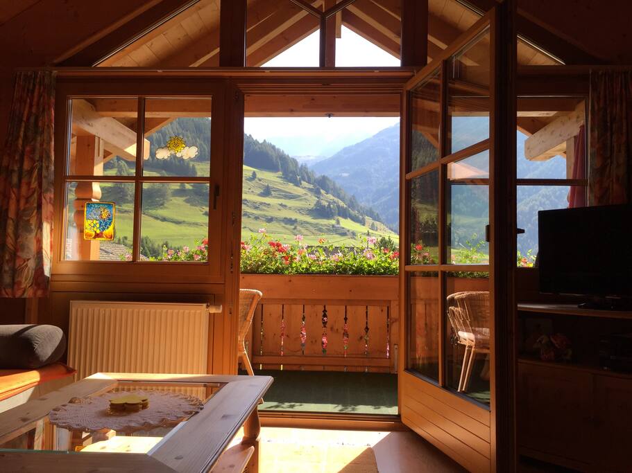 Ausblick auf den Balkon