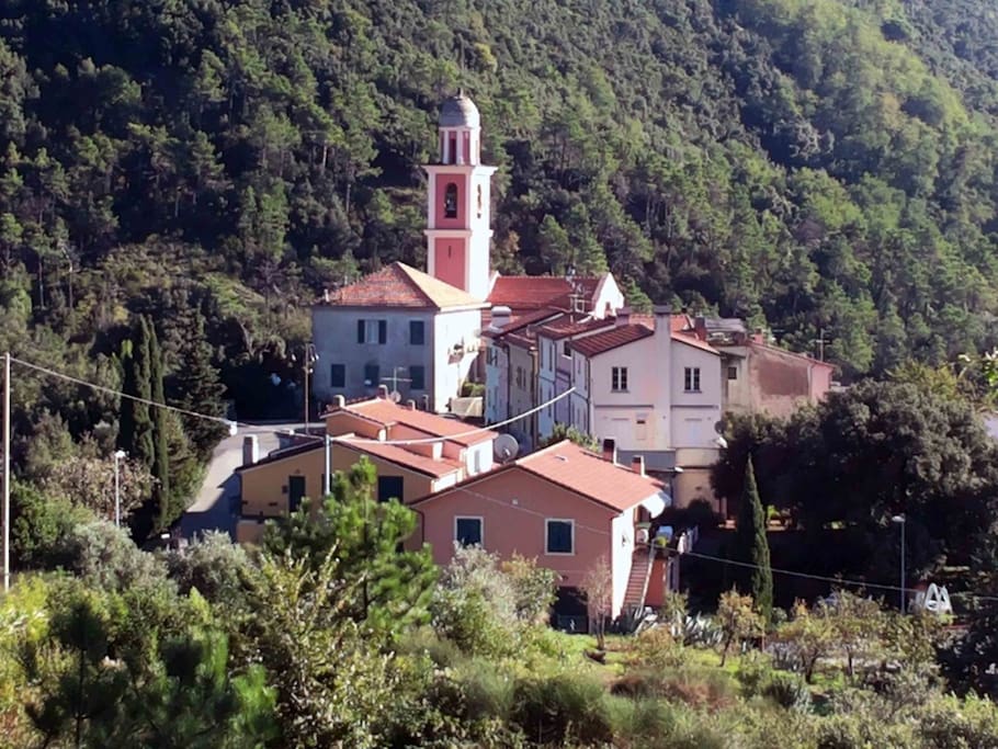 Masso village surrounded by mediterranean landscape.