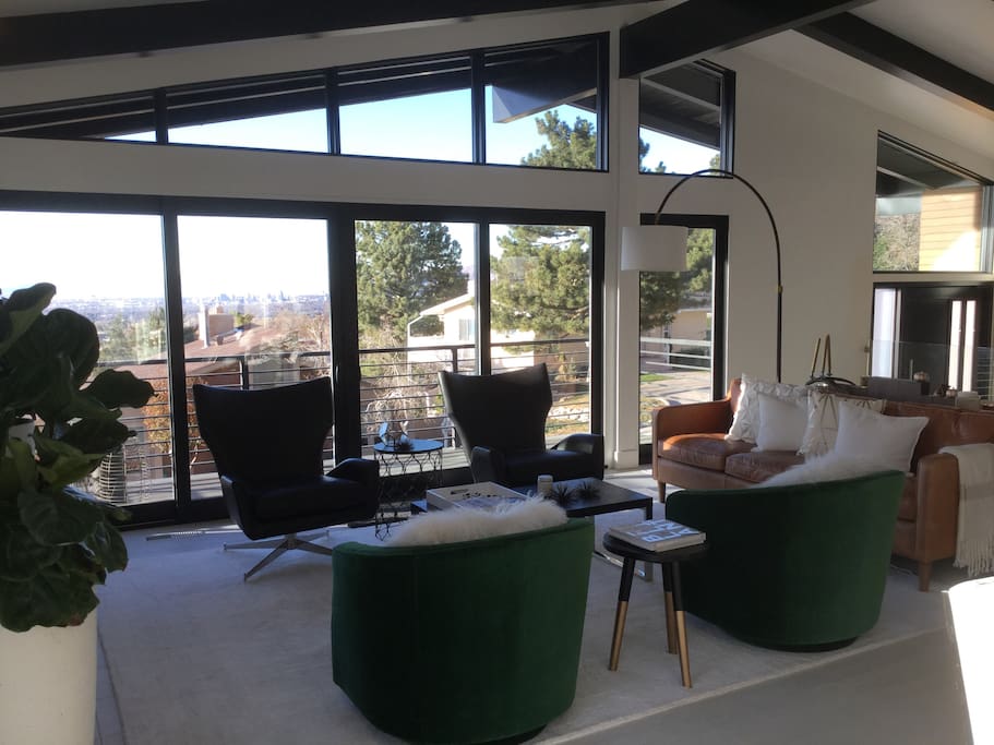 Main Floor Living Room with views of the entire SLC Valley!