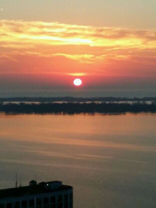 Sunrise shot taken from living room window