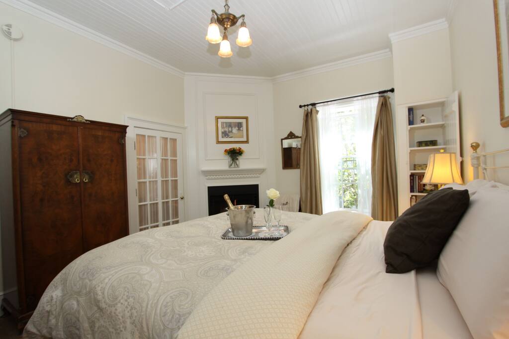 This room also overlooks our quaint "Secret" Garden
