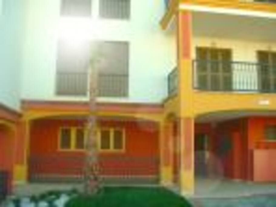 Front of apartment, own parking space in front