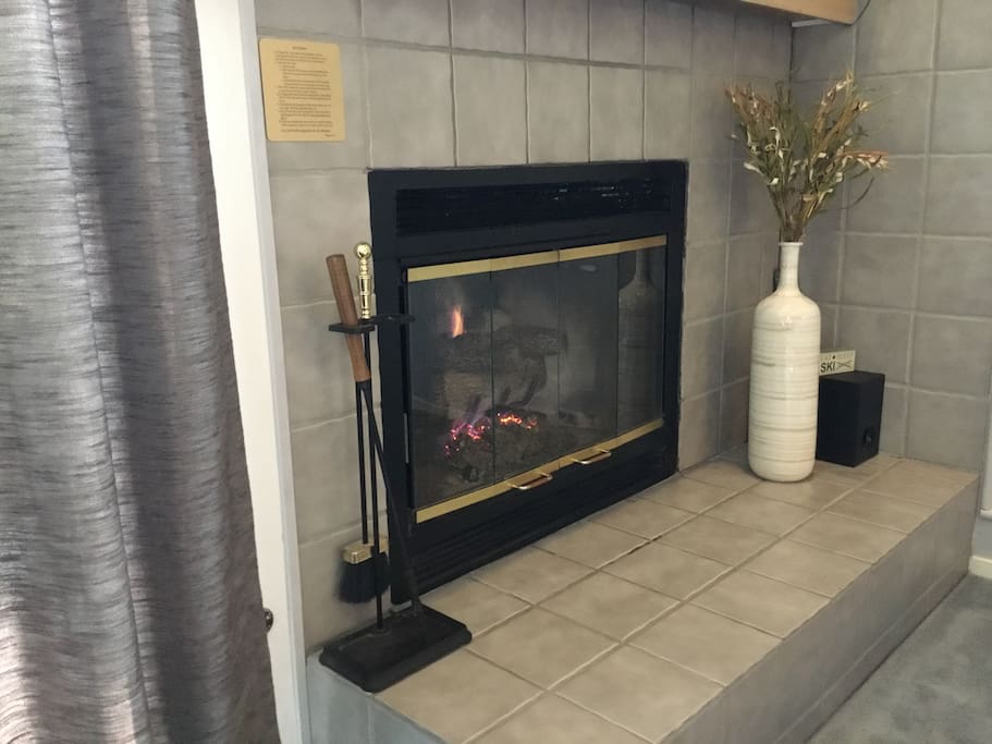 Comfy gas fireplace