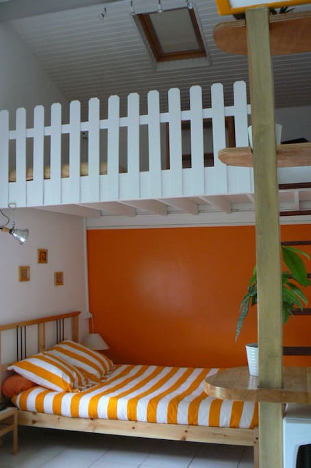 Coin lit + mezzanine