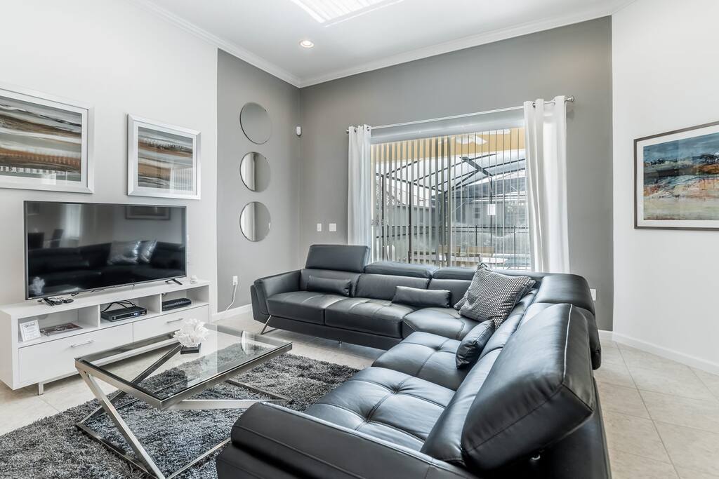 Modern living room with 55
