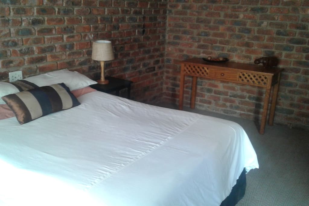 Double bed with desk
