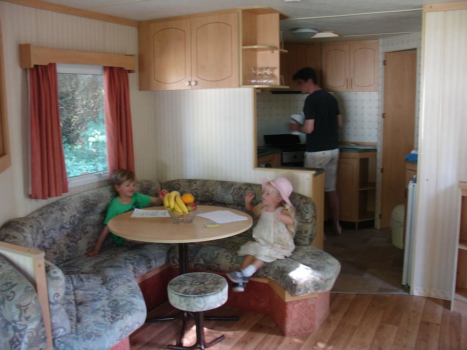 Lounge and kitchen area