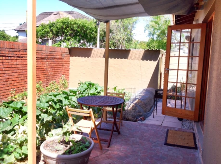 Pergola in the veggie garden