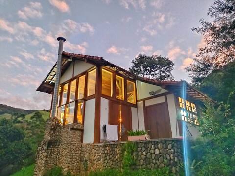 Green Action chalet, mountains,  green and waterfall!