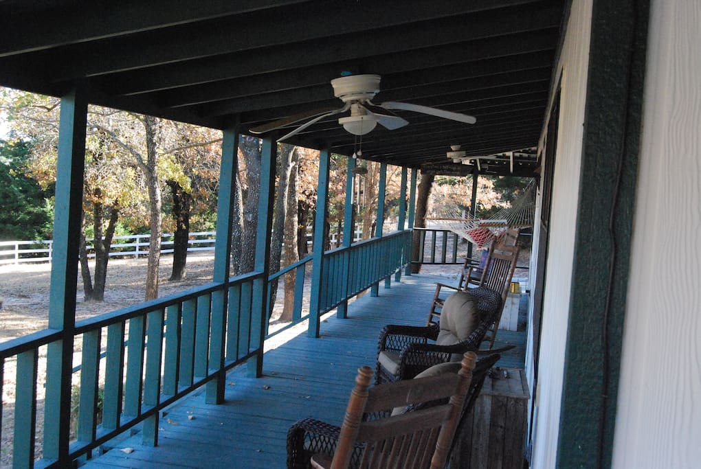 Happiness is a green porch!